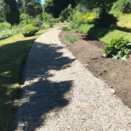 Pose de gravier blanc pour allée-chemin Issoudun